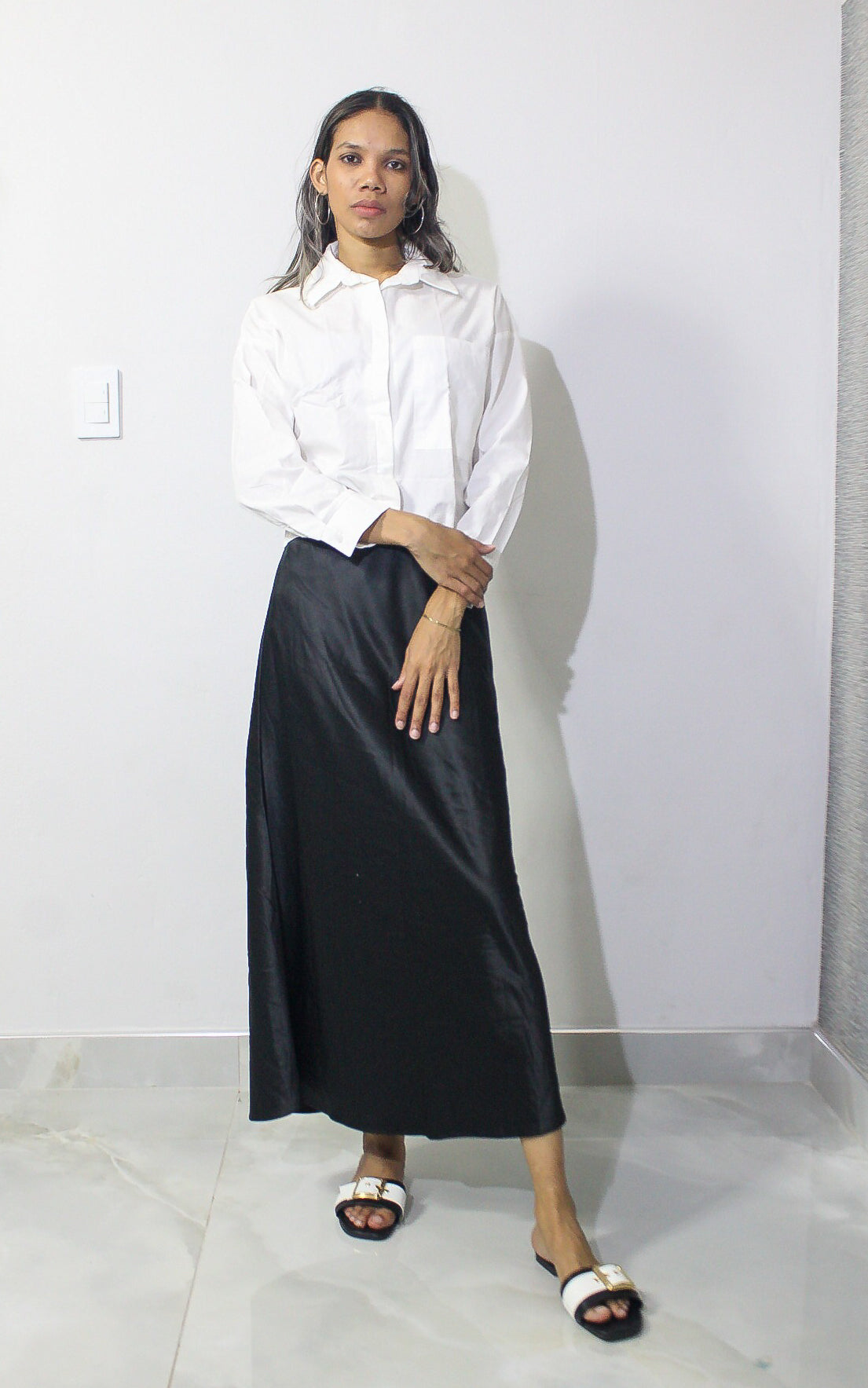 Black Slip skirt