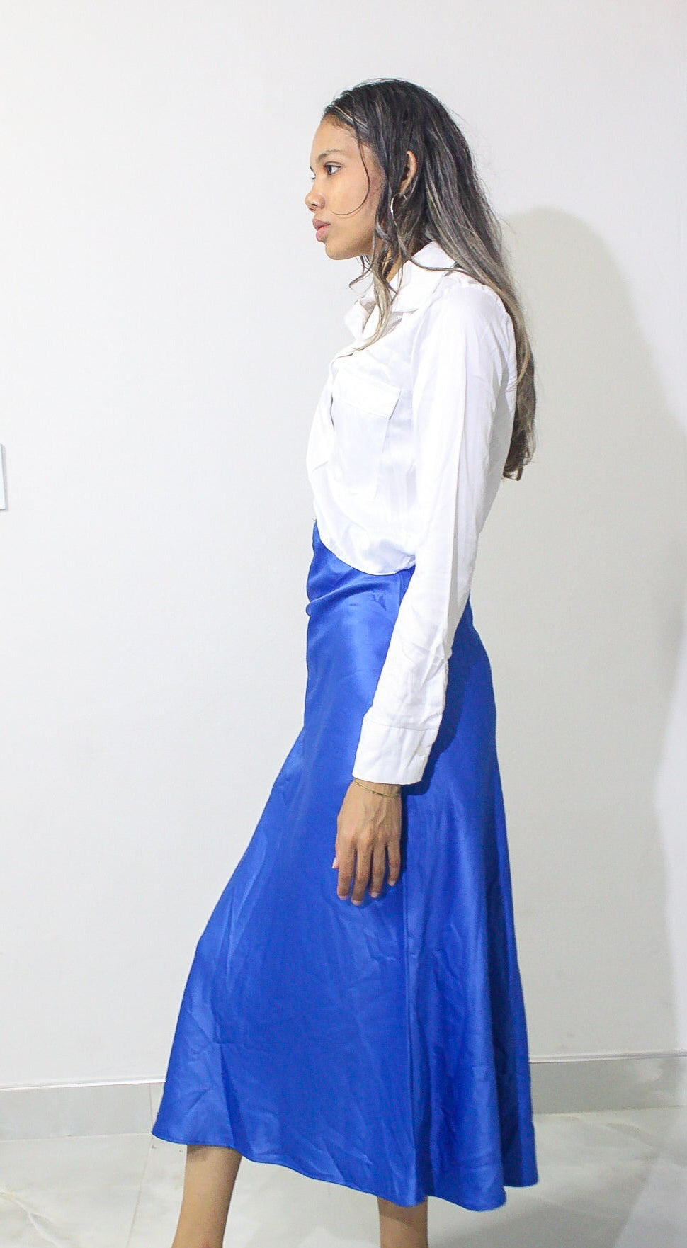 Blue Slip Skirt
