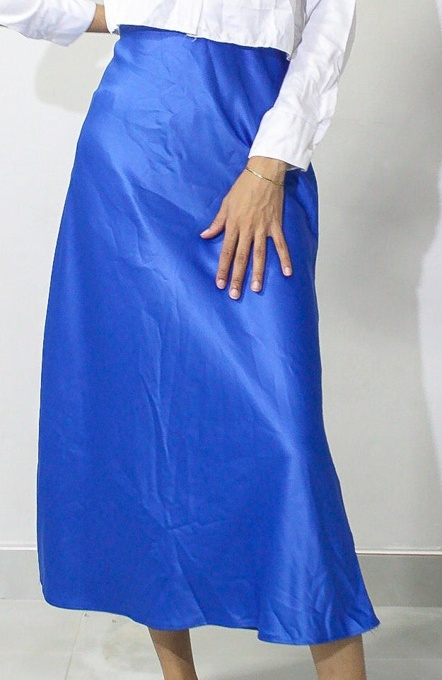 Blue Slip Skirt