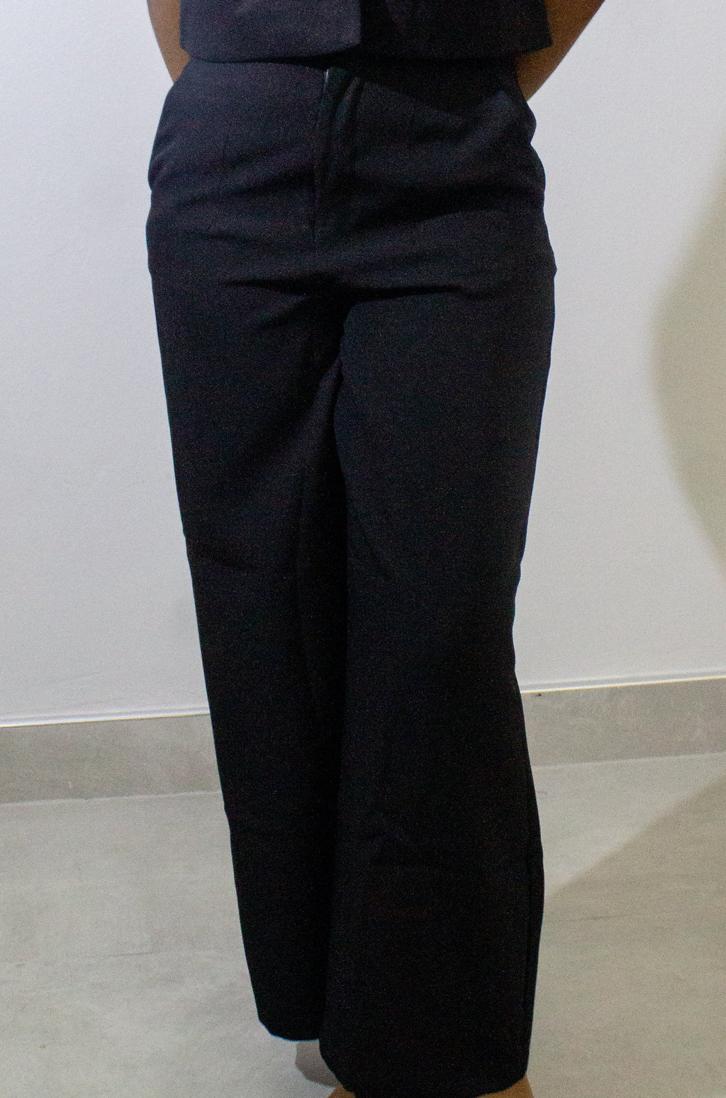 Black wide leg pants