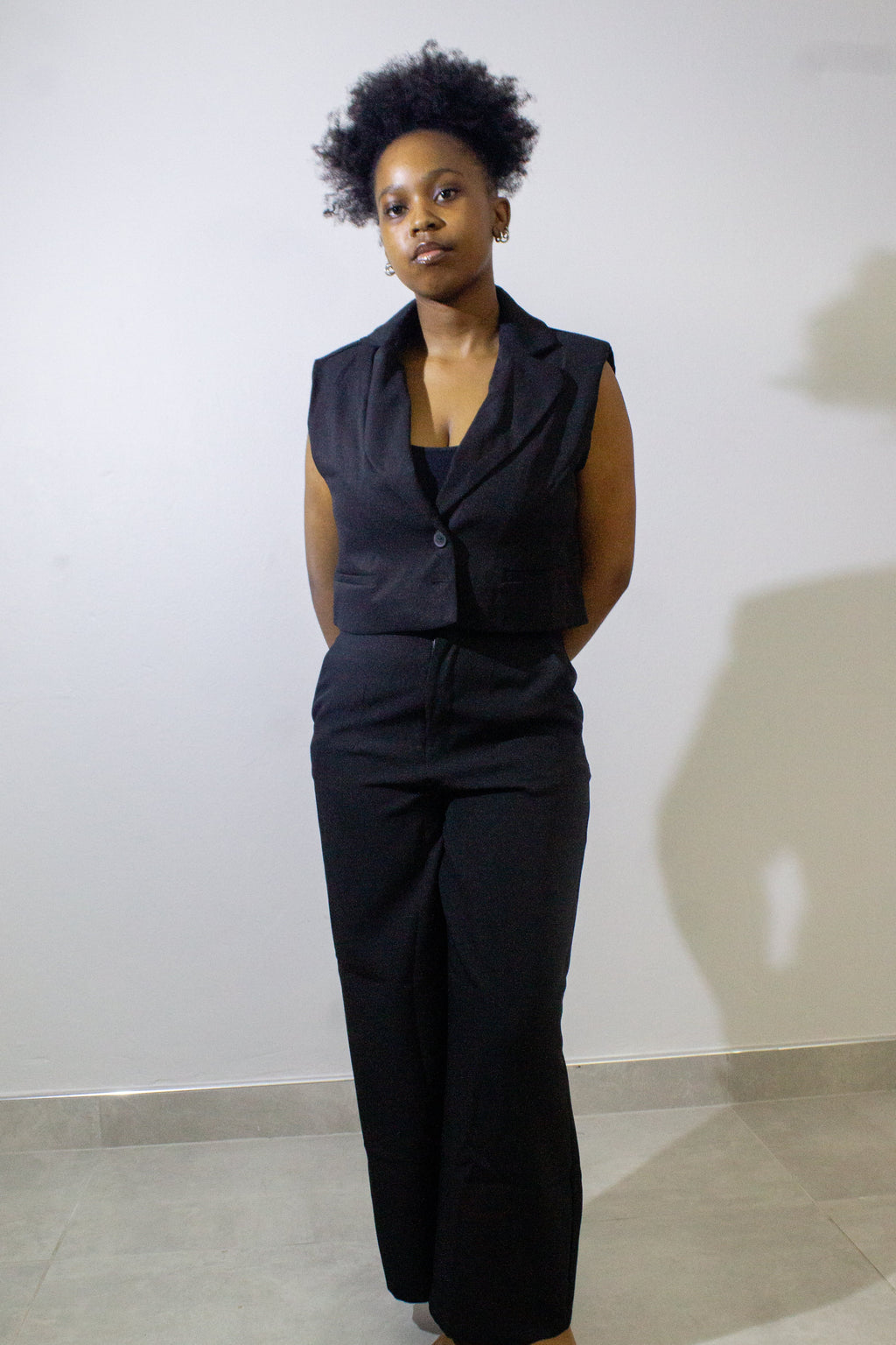 Black wide leg pants