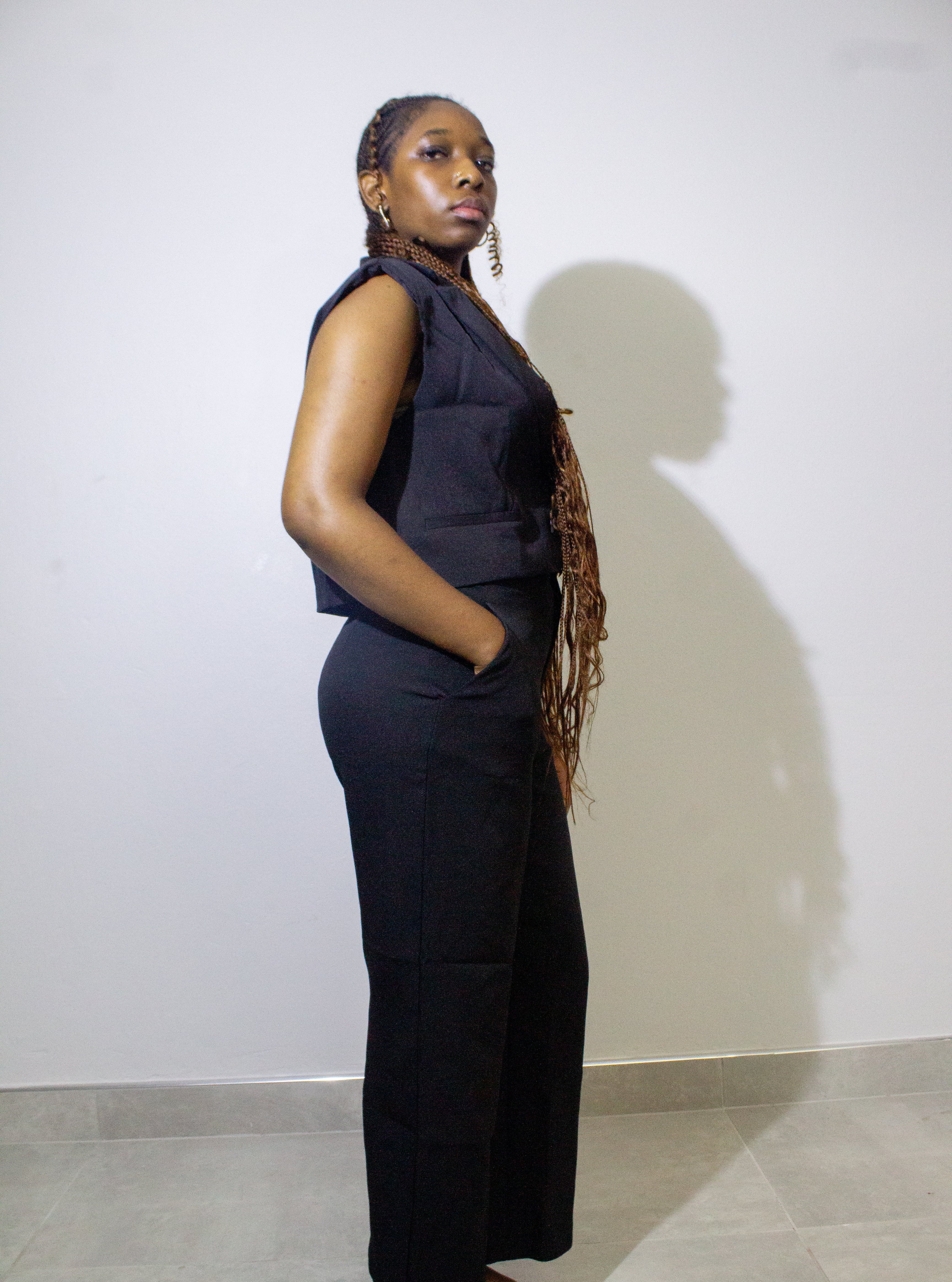 Black wide leg pants